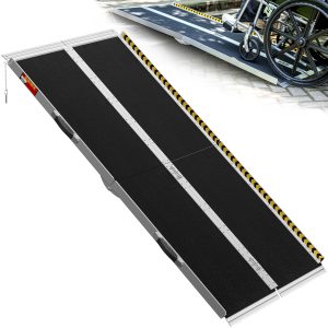 Portable Wheelchair Ramp 6FT, Seamless Non-Slip Aluminum Ramps for Wheelchairs for Home, Handicap Wheelchair Ramps for Home Steps, Aluminum Loading Dock Plates, Doorways
